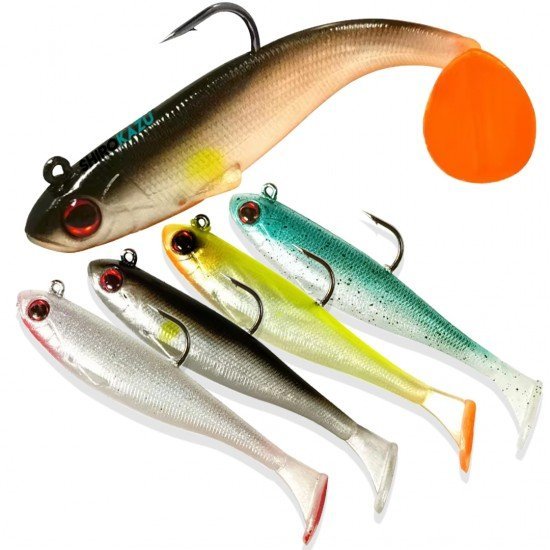  Lifelike Slow Sinking Fishing Soft Lure (5 Pack)