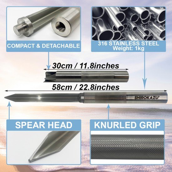 Shirokazu Marine Grade 316 Portable Surf Rod Holder