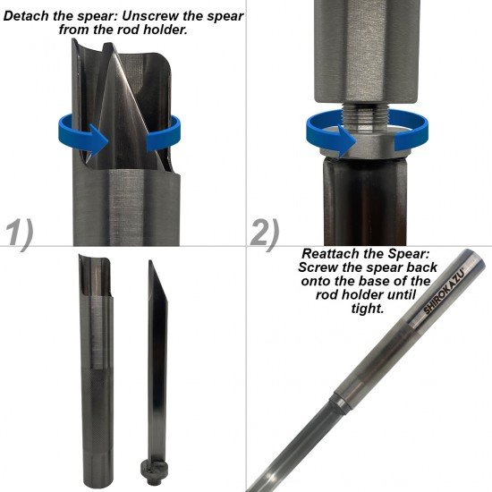 Shirokazu Marine Grade 316 Portable Surf Rod Holder