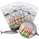 SHIROKAZU Sabiki Mackerel Feather Rigs - REFLECTIVE (4 PACK)